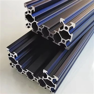 Produttore di profili di estrusione di alluminio anodizzato nero personalizzato 6061